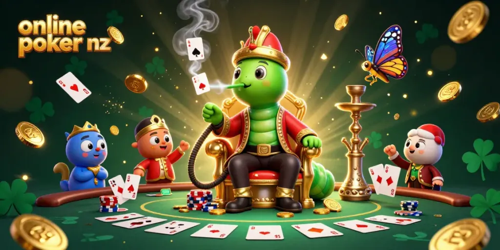 Experience exciting online poker nz action with a vibrant poker scene featuring dynamic elements and engaging visuals.